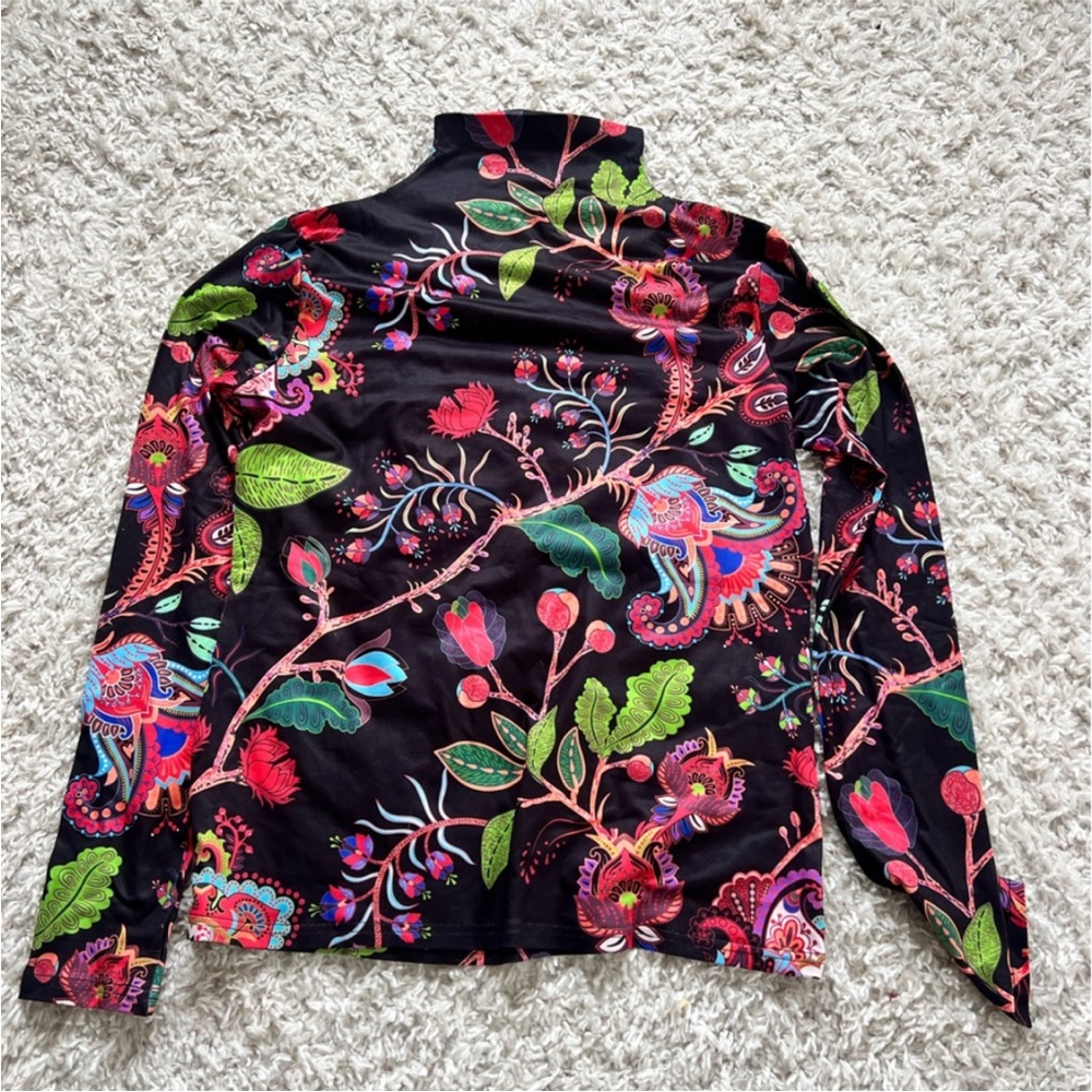 Floral High-Neck Top - Picture 2 of 3